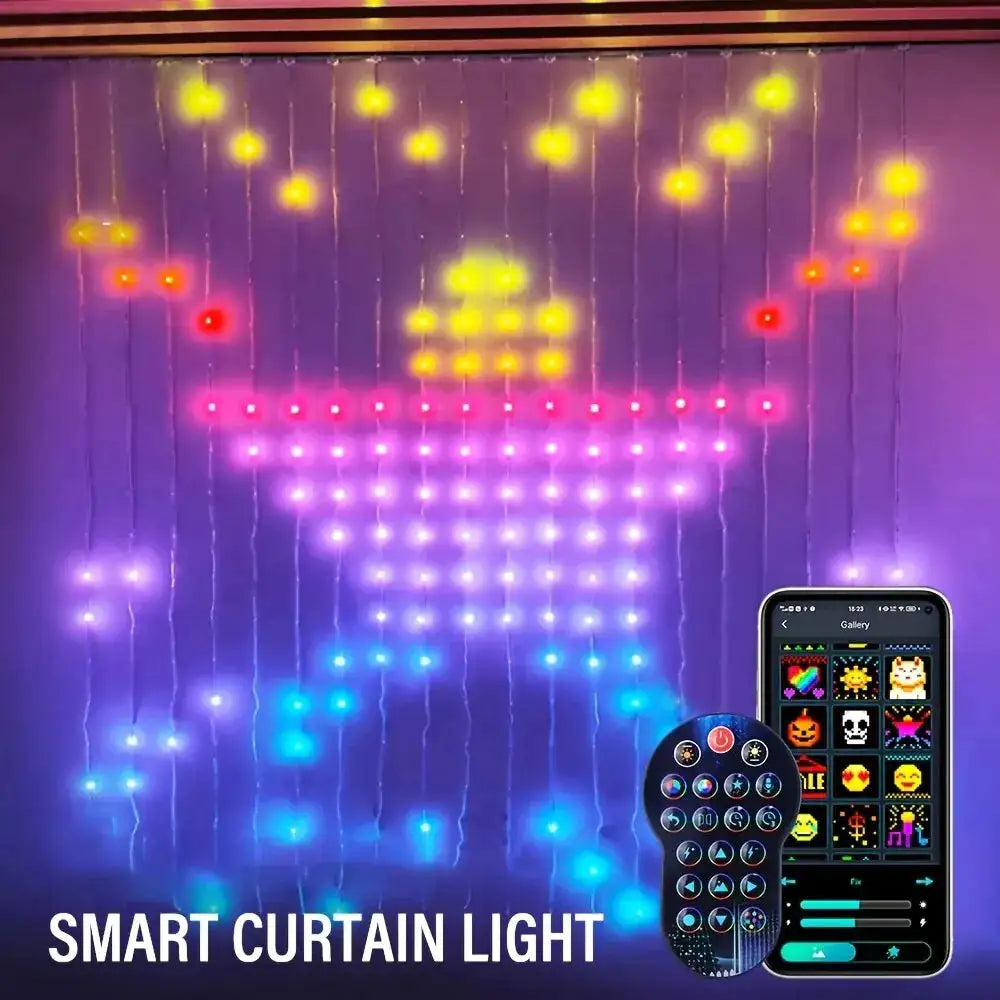 Color Waves LED Curtain-Sync Lights